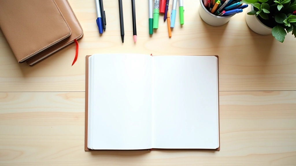 Organized self-discovery routine setup with journaling and reflection tools